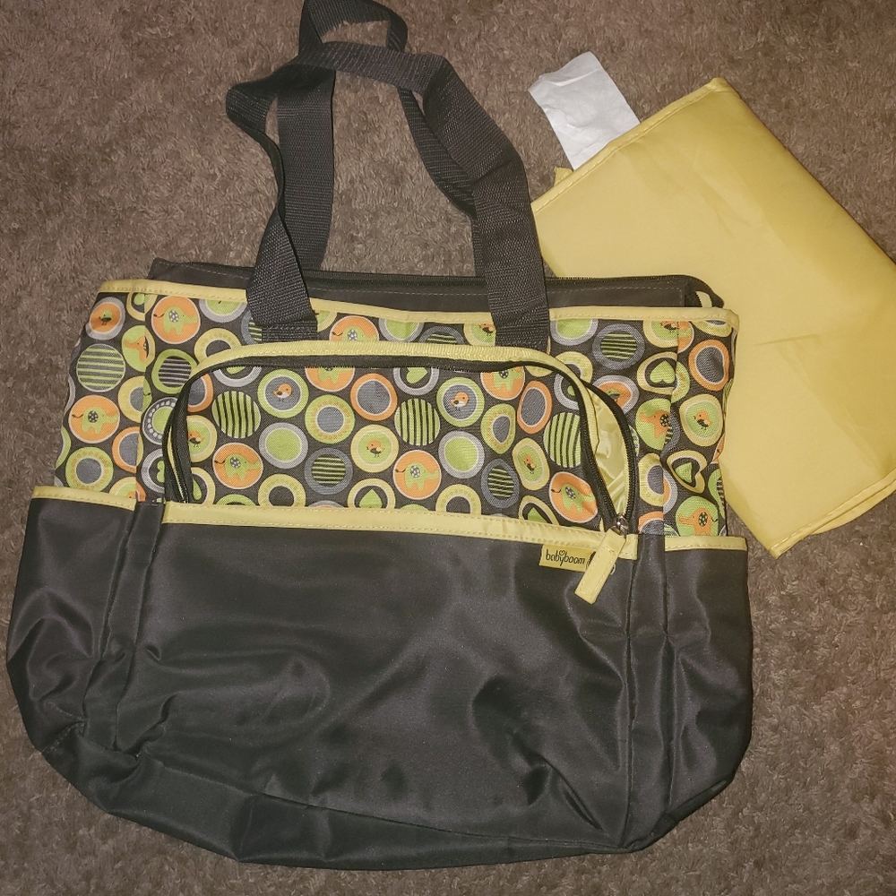 baby boom diaper bag w/ changing pad